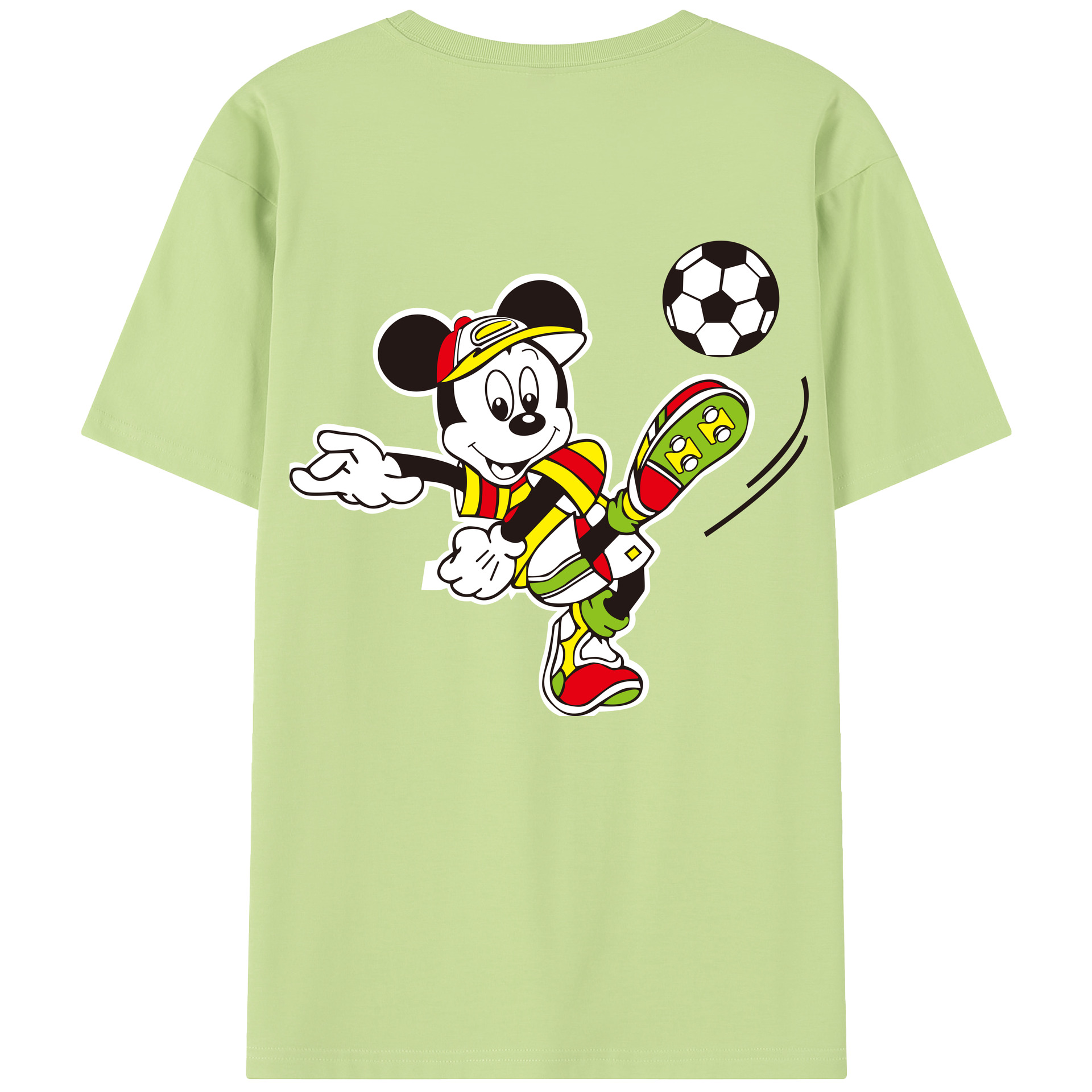 （画像用） ミッキーマウス Mickey Mouse 綿100％半袖Tシャツ（背面プリント）